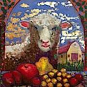 Sheep and Farm Art Print