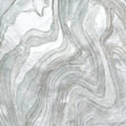 Shimmering Water Silver Art Print