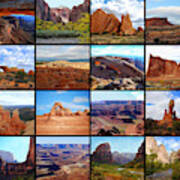 Sixteen Utah Icons Collage Art Print