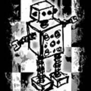 Sketched Robot Graphic Art Print