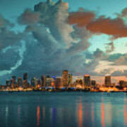 Skyline Miami, Usa Art Print