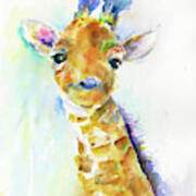 Smiley Baby Giraffe Art Print