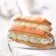 Smoked Salmon And Wasabi Whipped Cream Eclair Art Print