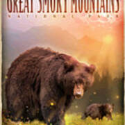 Smokey Mountain Bears Art Print