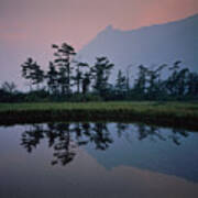 Smoky Morning At Glacier National Park Art Print