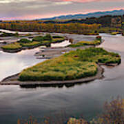 Snake River Sunset Panoramic View Art Print
