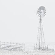 Snow And Windmill 03 Art Print