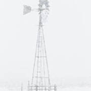 Snow And Windmill 04 Art Print
