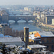 Snow In Florence Art Print