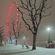 Snow On The South Bank Xl Art Print