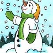 Snowman 3 Art Print
