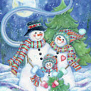 Snowman Family Art Print
