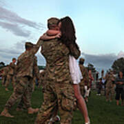 Soldiers From Fort Carson Return From Art Print