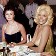 Sophia Loren & Jayne Mansfield at Party 1957 8x10 Photo G-301 
