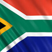 South Africa Flag Art Print