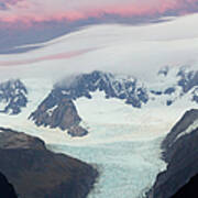 Southern Alps Range And Glaciers At Art Print