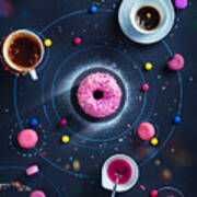 Space Donut Art Print