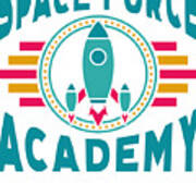 Space Force Academy Art Vintage Retro Novelty Gift Light Art Print