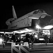 Space Shuttle Endeavour Traveling La Art Print
