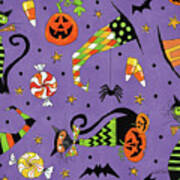 Spooky Fun Pattern Id Art Print