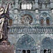 St Joan Of Arc Watch Over Notre Dame Art Print