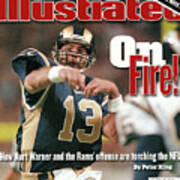 St. Louis Rams Qb Kurt Warner... Sports Illustrated Cover Art Print