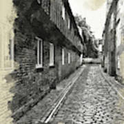 St Margarets Lane, Kings Lynn, England Art Print