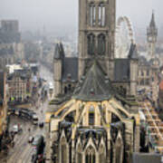 St. Nicholas Church, Ghent. Art Print