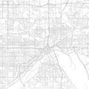 St Paul Minnesota City Street Map Black and White Series Spiral