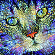 Stained Glass Cat Art Art Print