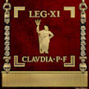 Standard Of The 11th Roman Legion - Vexillum Of Legio Xi Claudia Art Print