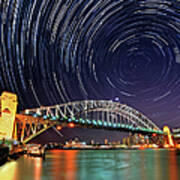 Star-trail Over Sydney Art Print