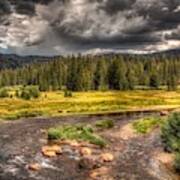 Storm Clouds Over Soda Springs Meadow Art Print