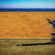 Stroller At The Beach Art Print