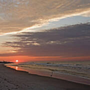 Sun Rise At Jones Beach, Ny Art Print