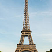Sunny Morning In Paris And Eiffel Art Print