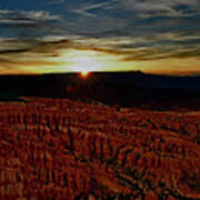 Sunrise At Bryce Canyon National Park Art Print