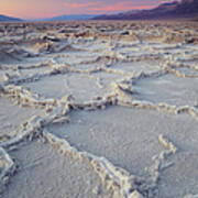 Sunset Over Badwater Basin, Death Valley Art Print