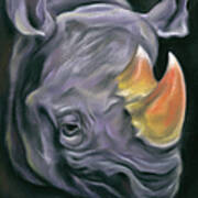 Surreal Candy Corn Rhinoceros Art Print