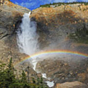 Takakkaw Falls Rainbow Yoho National Park Banff British Columbia Canada Bright Art Print