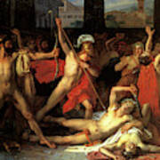 Telemachus Killing The Suitors Art Print