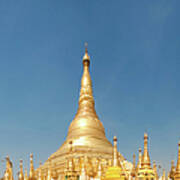 Temple In The Shwedagon Pagoda, Myanmar Art Print