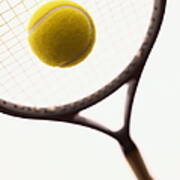 Tennis Racket And Ball, Close-up Art Print
