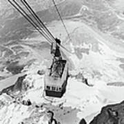 The Aiguille Du Midis Cable Car In Art Print