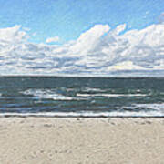 The Beach At Falmouth Art Print