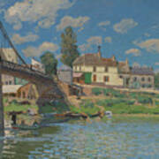 The Bridge At Villeneuve-la-garenne Art Print