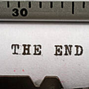 The End, Typed On An Old Manual Art Print