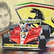 The Ferrari Legends - Gilles Villeneuve Art Print