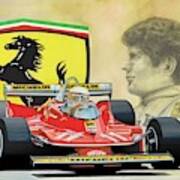 The Ferrari Legends - Jody Scheckter Art Print