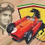 The Ferrari Legends - Juan Manuel Fangio Art Print